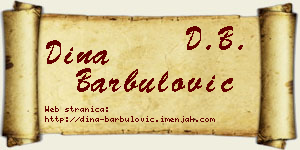 Dina Barbulović vizit kartica